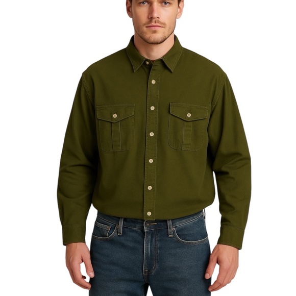 The Foundry Supply Co. Other - The Foundry Supply Co Mens Green Cotton Button Down Utility Shirt 2XL Workwear